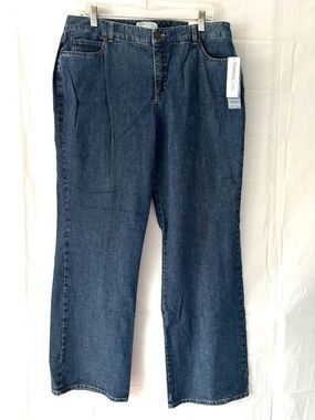 NWT Tribal Blue Stretch Exstensible Straight Leg Jeans SZ 14
